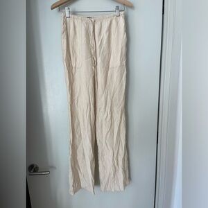 Zara crinkle wide leg pants